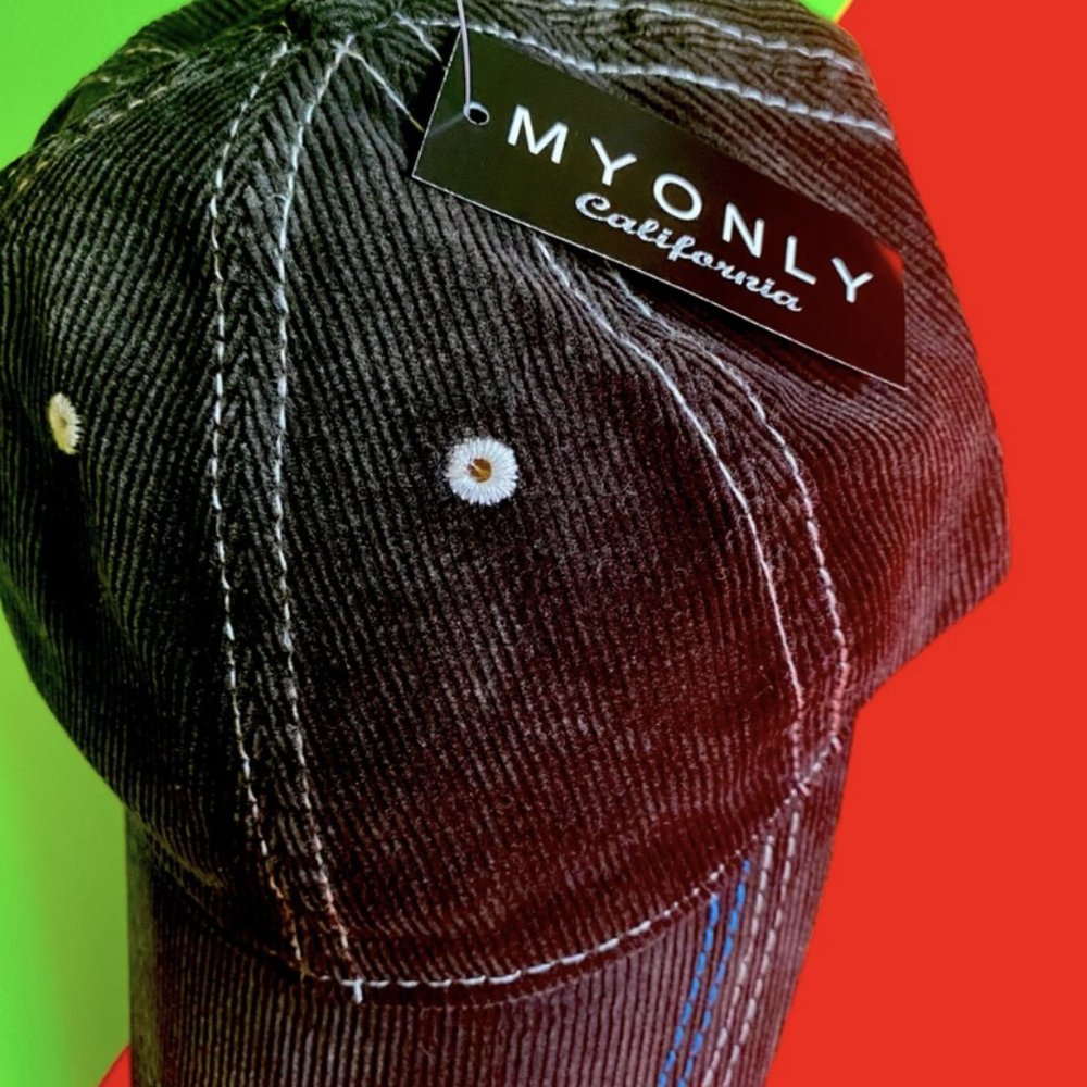 NWT My Only black corduroy cap
